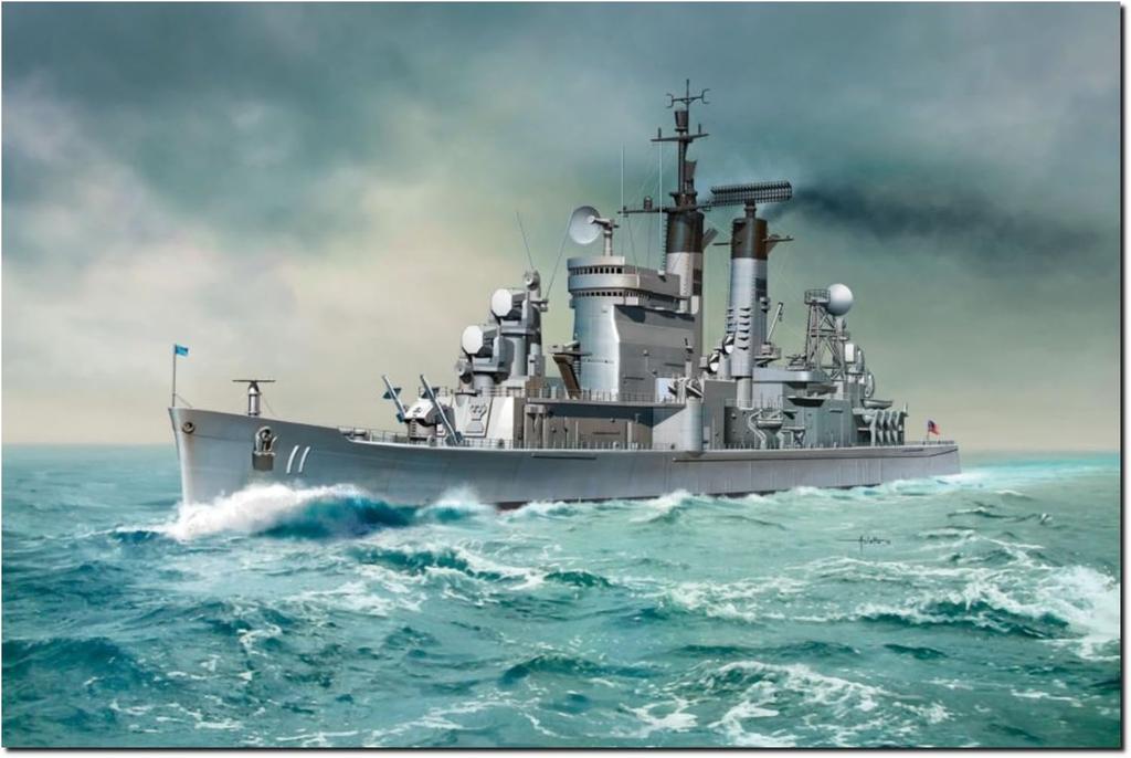 PLATZ Dragon American Missile Cruiser Chicago Plastic Model DR7121 1/700 U.S.S. CG-11 (Ship)