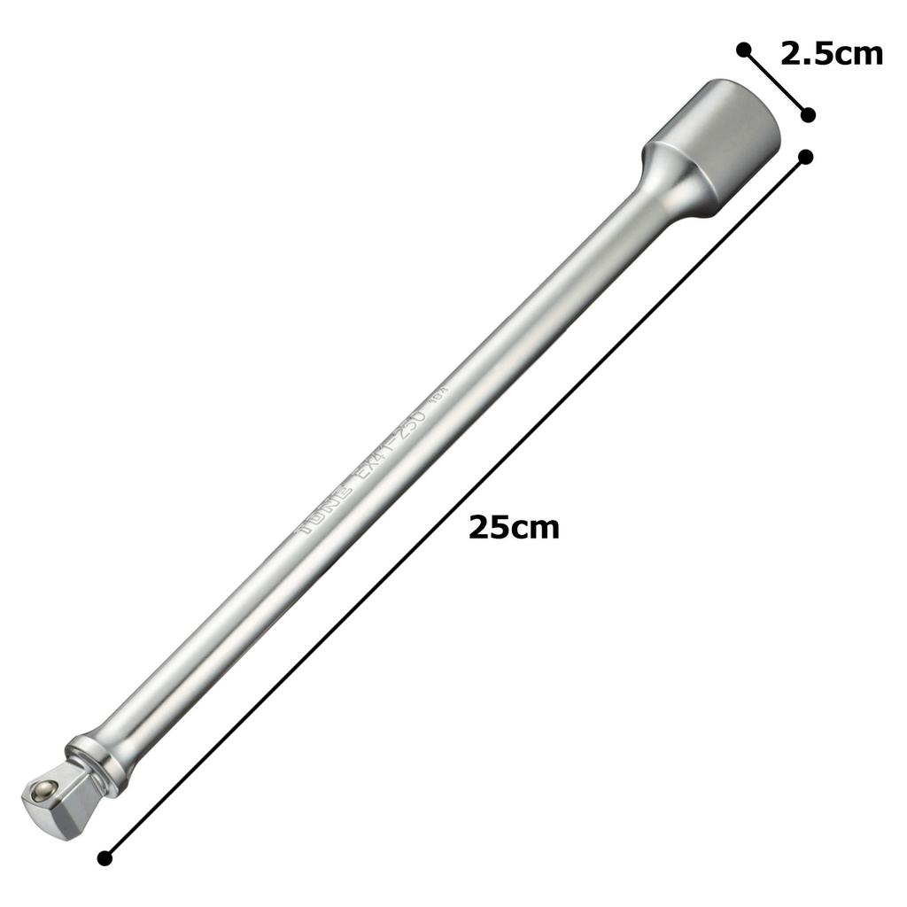 TONE Swing Extension Bar Drive Angle Total Length 250mm HPEX41-250 12.7mm (1/2")