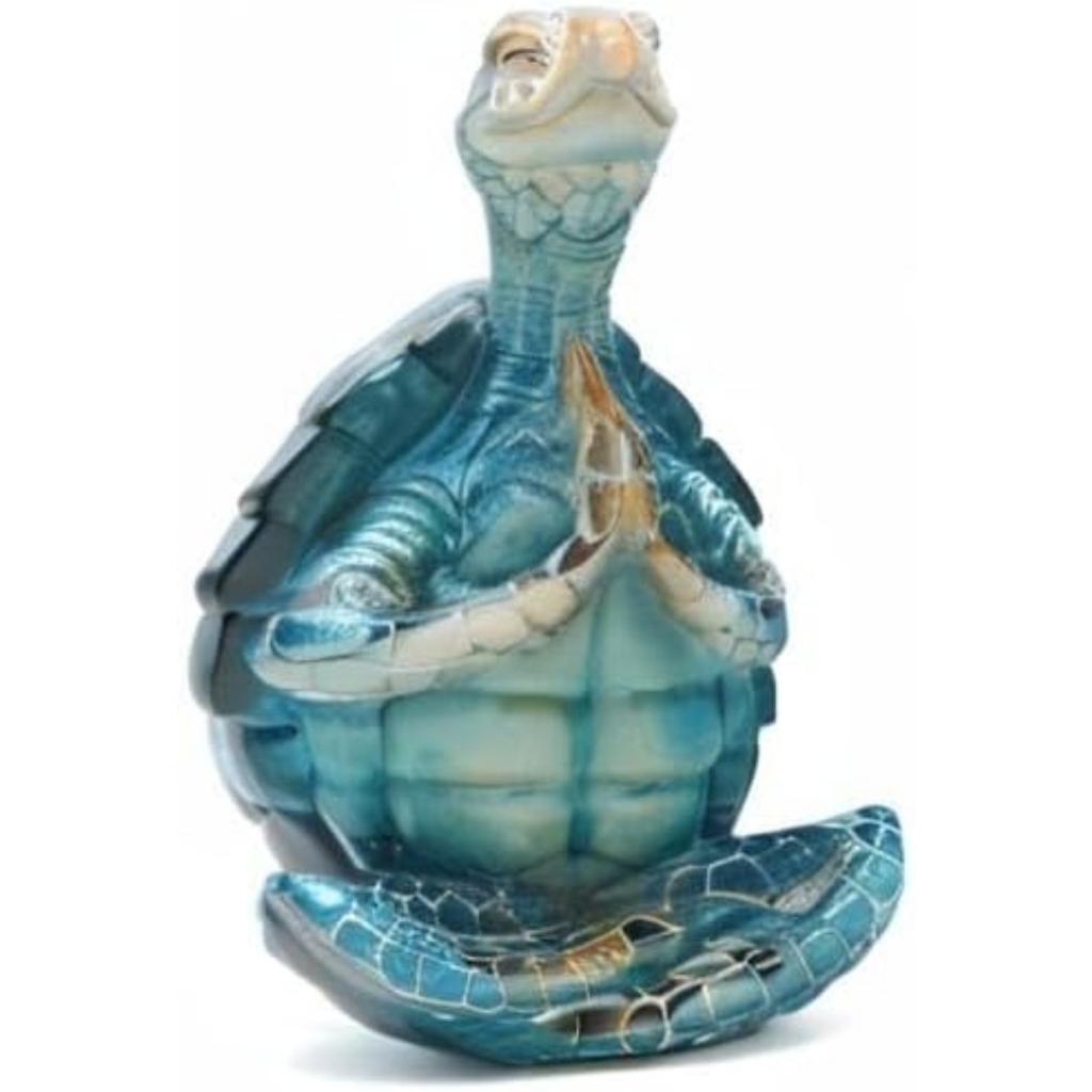 Статуэтка из смолы для дзен-йоги, морская черепаха, декор для медитации и йоги, украшения для прибрежного пляжа для медитации, украшения для домашнего офиса (Соедините ладонь вместе)