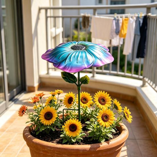 Plant Shade Umbrella Flower Flower Outdoor Sunshade Pot Umbrella Metal Parasol for Potted
