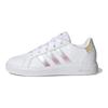 adidas Grand Court 2.0 Big Kid Белые переливающиеся детские кроссовки Cloud-White GY2326