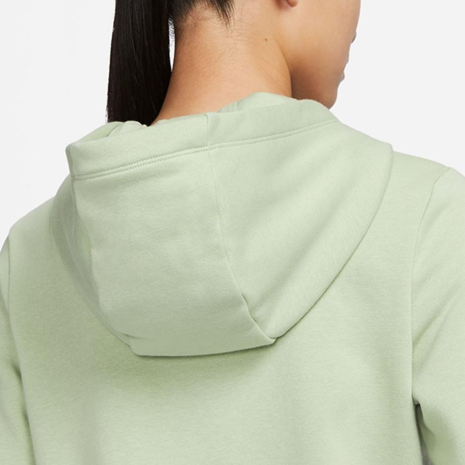 Nike Lettered Hooded Pullover Casual Sports Sweatshirt Women Sweatshirt Light-Green DQ5776-343
