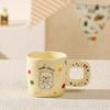 Милая мультяшная керамическая кружка в форме куба с животным для питья воды для пары, студенческая чашка для завтрака, кофейная чашка