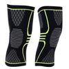 Дышащая вязаная рукавная поддержка для бега, альпинизма, нейлоновый наколенник(Черный   зеленый M)