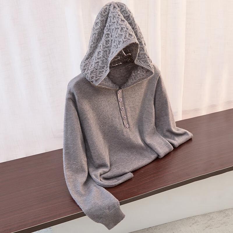 SibaiShe Women's Hooded Long Sleeve Pullover Sweater