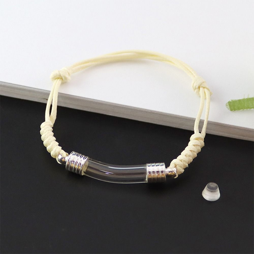 Регулируемый браслет-шнурок с флаконом для духов, DIY украшения, стеклянный флакон, подарочный браслет-бутылочка для желаний