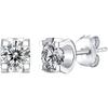D Color 100% Moissanite Diamond Stud Earrings 18K White Gold Silver Plated Flower Earrings Women's Bright Moissanite Party Jewelry