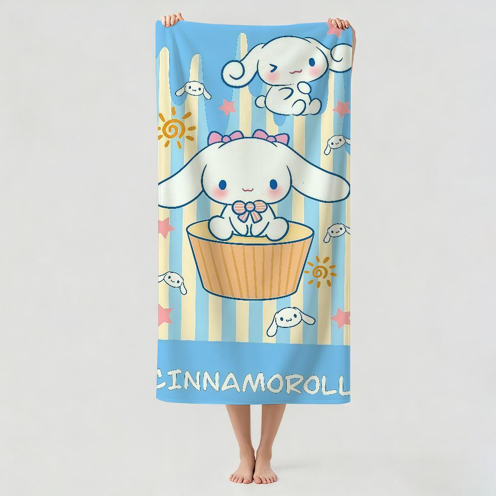 Мультяшный милый C-Cinnamoroll Полотенце Сушилка для полотенец Ванное полотенце Подходит для легкого плавания, кемпинга, йоги, пляжа, активного отдыха