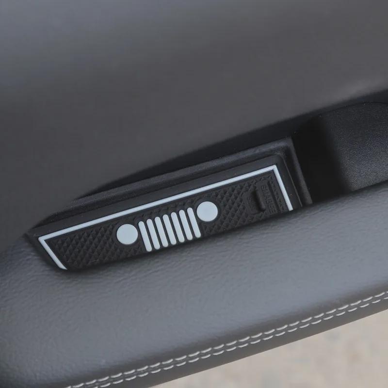 Для Wrangler JL 2018-2023 Автомобильные резиновые коврики для салона Автомобильные аксессуары в стиле Красный и белый