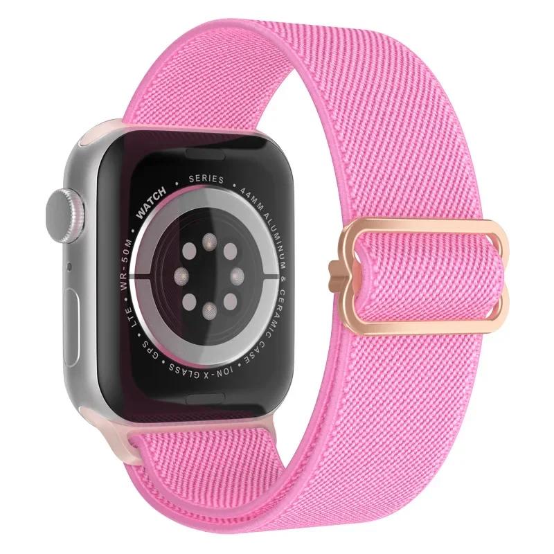 Эластичный нейлоновый ремешок для Apple Watch ultra 2 49 мм Series 9/8/7 41 мм 45 мм 38/42-40 мм/44 мм Богемский браслет ремешок для iWatch 6 5 4 3 Se