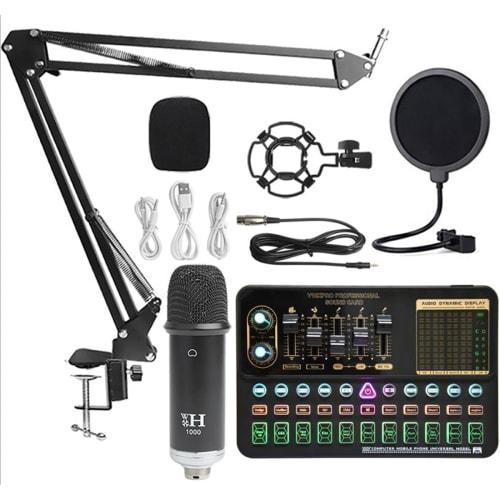 Live Sound Card V10 Bluetooth K Song Computer Sound Card Stereo Dual Mobile Phone Douyin Live Sound Card Set B