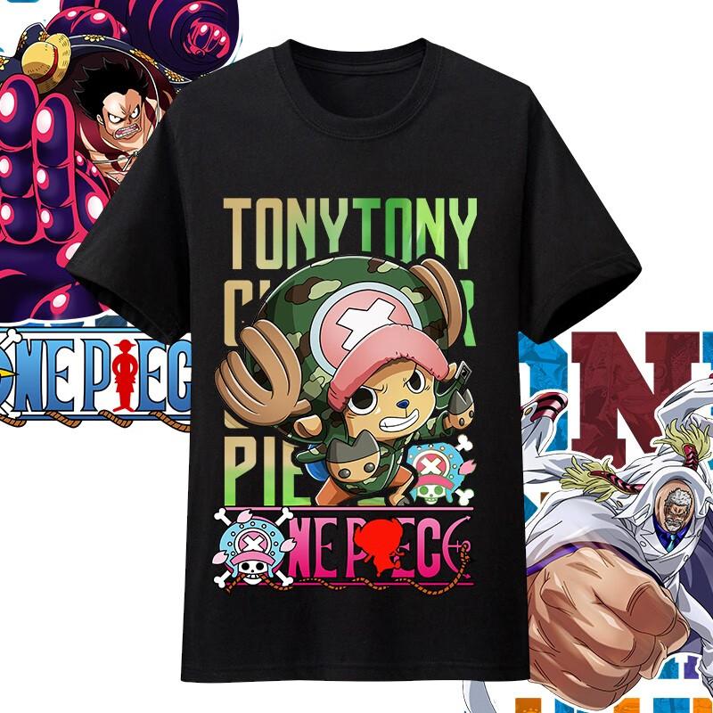 Хлопковая футболка оверсайз с принтом персонажей аниме One Piece для мужчин и женщин, удобная, в стиле Y2K, детская одежда, летний тренд, футболки
