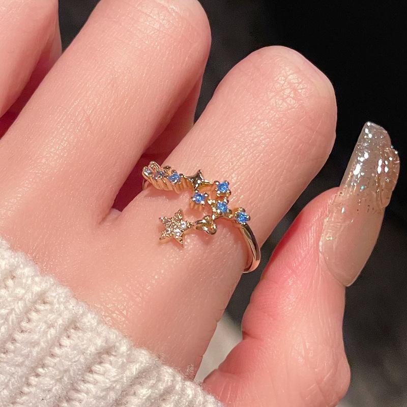 Нишевый Дизайн Цвет Сокровище Цвет Цир*****Ручка Кольцо Высокий Смысл Простая Мода Средневековые Украшения Женщины