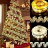 Christmas Ribbon LED Light Fairy Light Battery Powered Christmas Tree Ornaments for Christmas Home Holiday Decoration