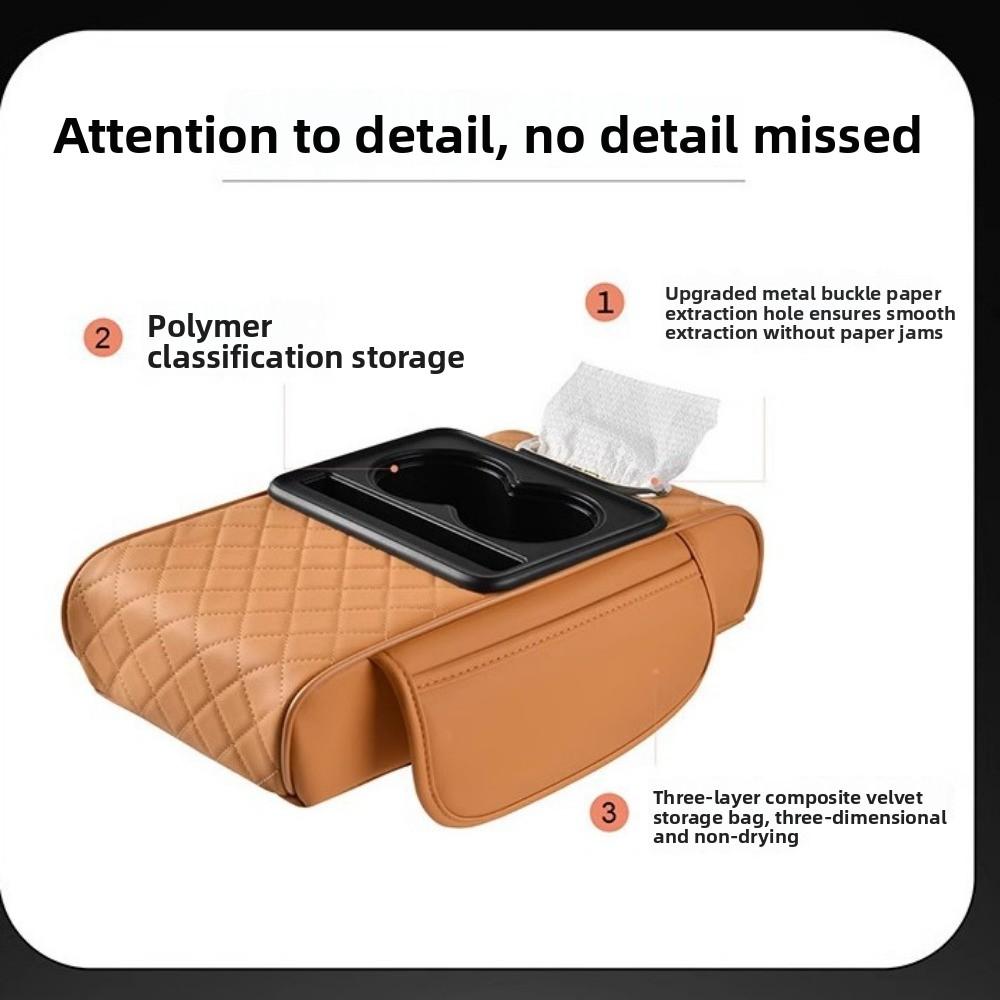 Подушка для увеличения высоты подлокотника автомобиля Napaven Коробка для хранения в автомобиле Двойной подстаканник Автомобильная коробка для салфеток