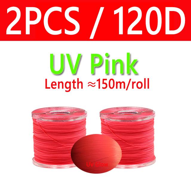 120D 150D 150 м сверхмощный медленный крючок для отсадки, нить для связывания, УФ-светящаяся леска для рыболовной приманки для морской воды, привязка к крючку