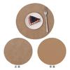 High temperature resistant table mat Modern simple wind-shaped round leather western dining mat Thermal insulation Waterproof double-sided anti