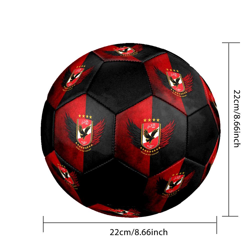 Ahly SC Soccer Ball Colorful All Ages Machine Stitched PVC Competition Ready Durable High-Bounce.SIZE5