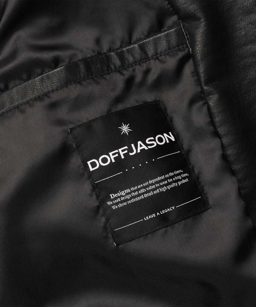 Doffjason Стильная кожаная куртка-бомбер Харрингтон в стиле дровосека