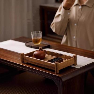 Китайский поднос для чая и полка для хранения из грецкого ореха