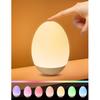 Детский ночник для детской комнаты: Яйцо Сенсорные светодиодные ночники с бесступенчатой регулировкой яркости, теплым белым и 7 цветами RGB, перезаряжаемые, портативные, для младенцев и детей