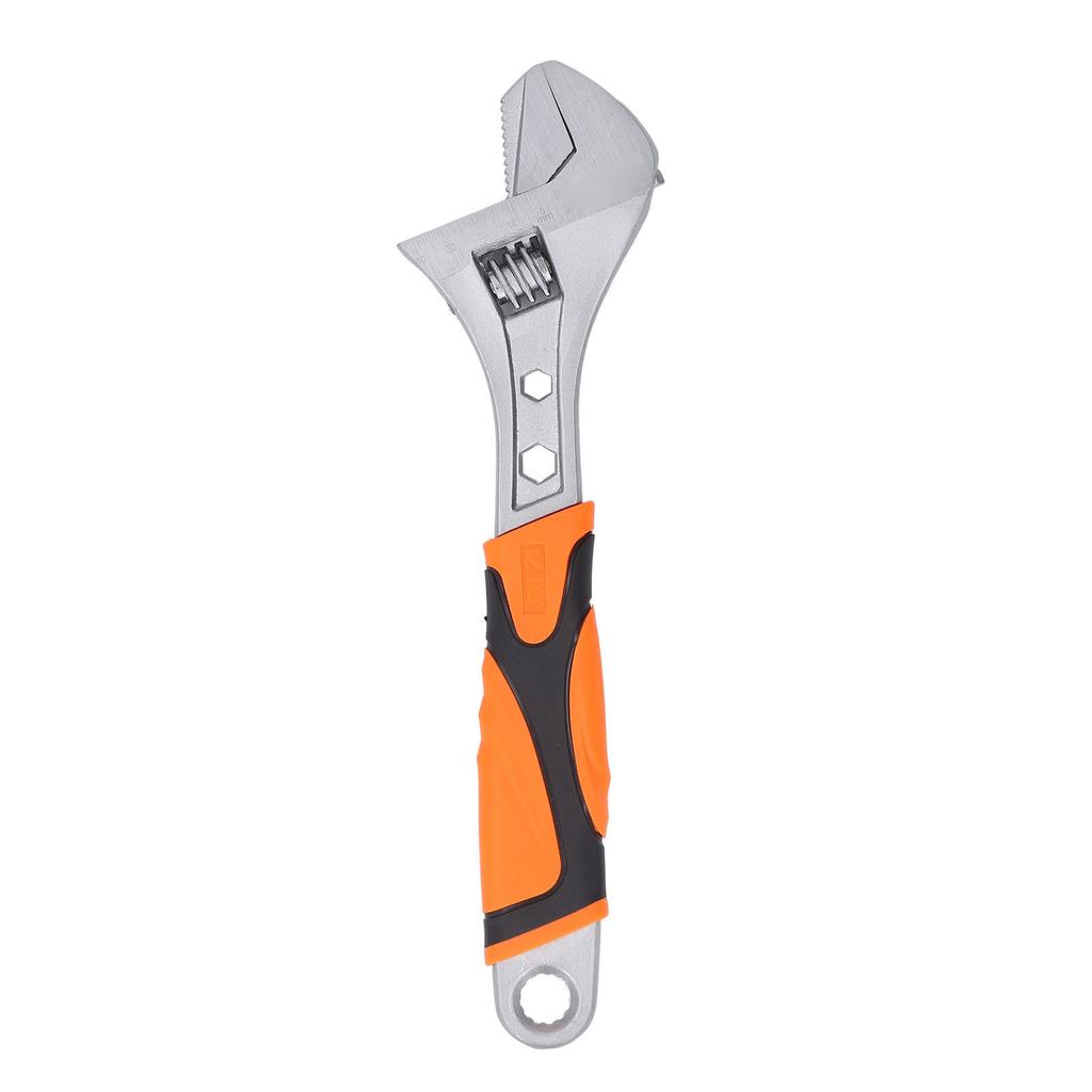12 Inch Adjustable Wrench with Hex Hole and Star Opening High Carbon Steel Versatile Spanner Tool