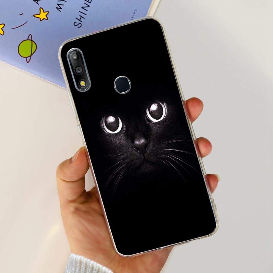 Phone Case For Asus Zenfone Max Pro M2 ZB631KL ZB633KL Silicone Soft Cover Transparent  Capa Flower Jelly Girl Bumper asus ZB631