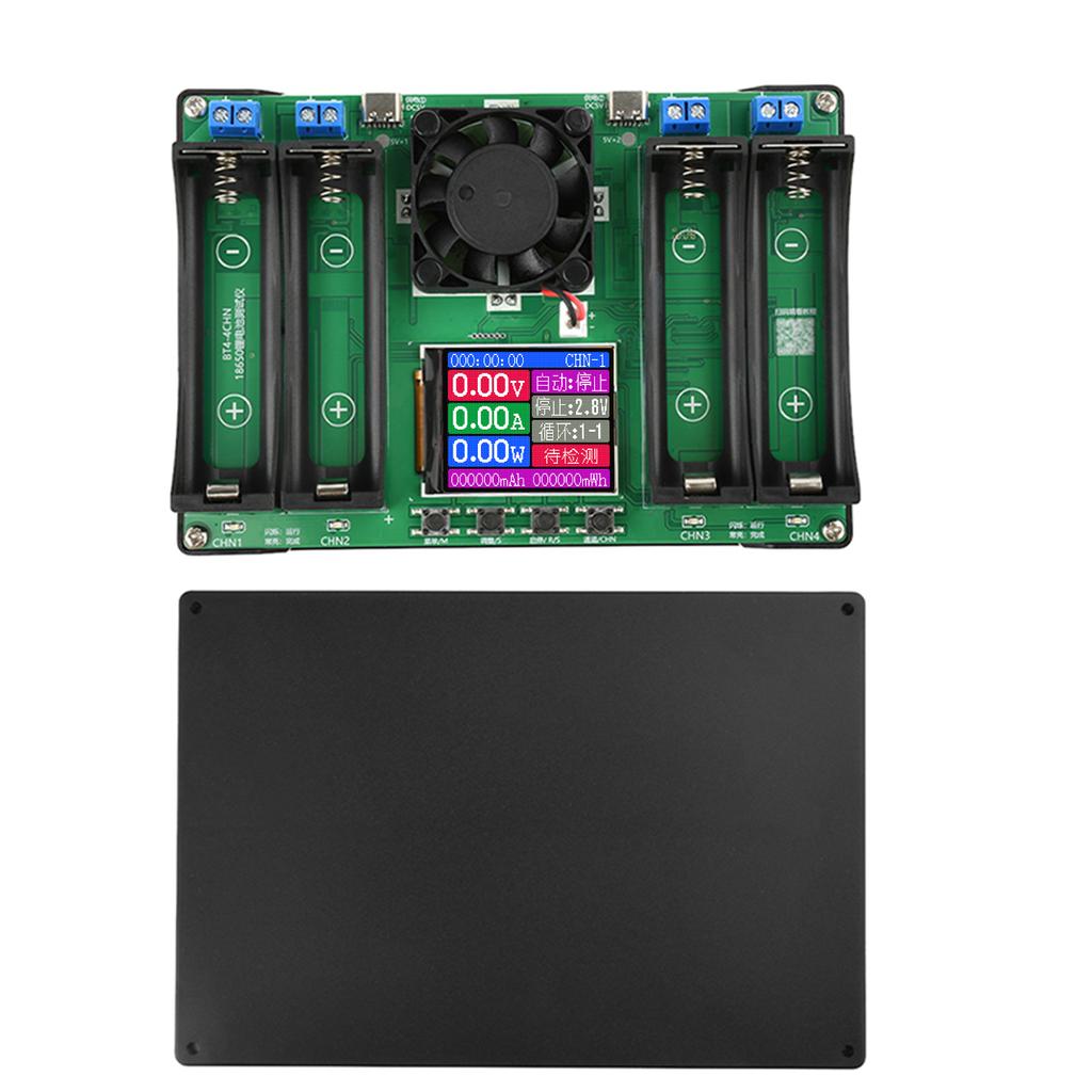 TYPE C Powered 4 Way 18650 Lithium Cell Analyzer DC Two Wire Internal Resistance Test Independent Channel Design
