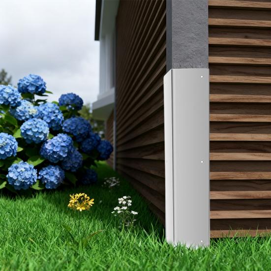 Yousheng 2 шт. Угловые накладки из нержавеющей стали Угол 89 градусов Защита от кошения травы Легкая установка Металлическая защита