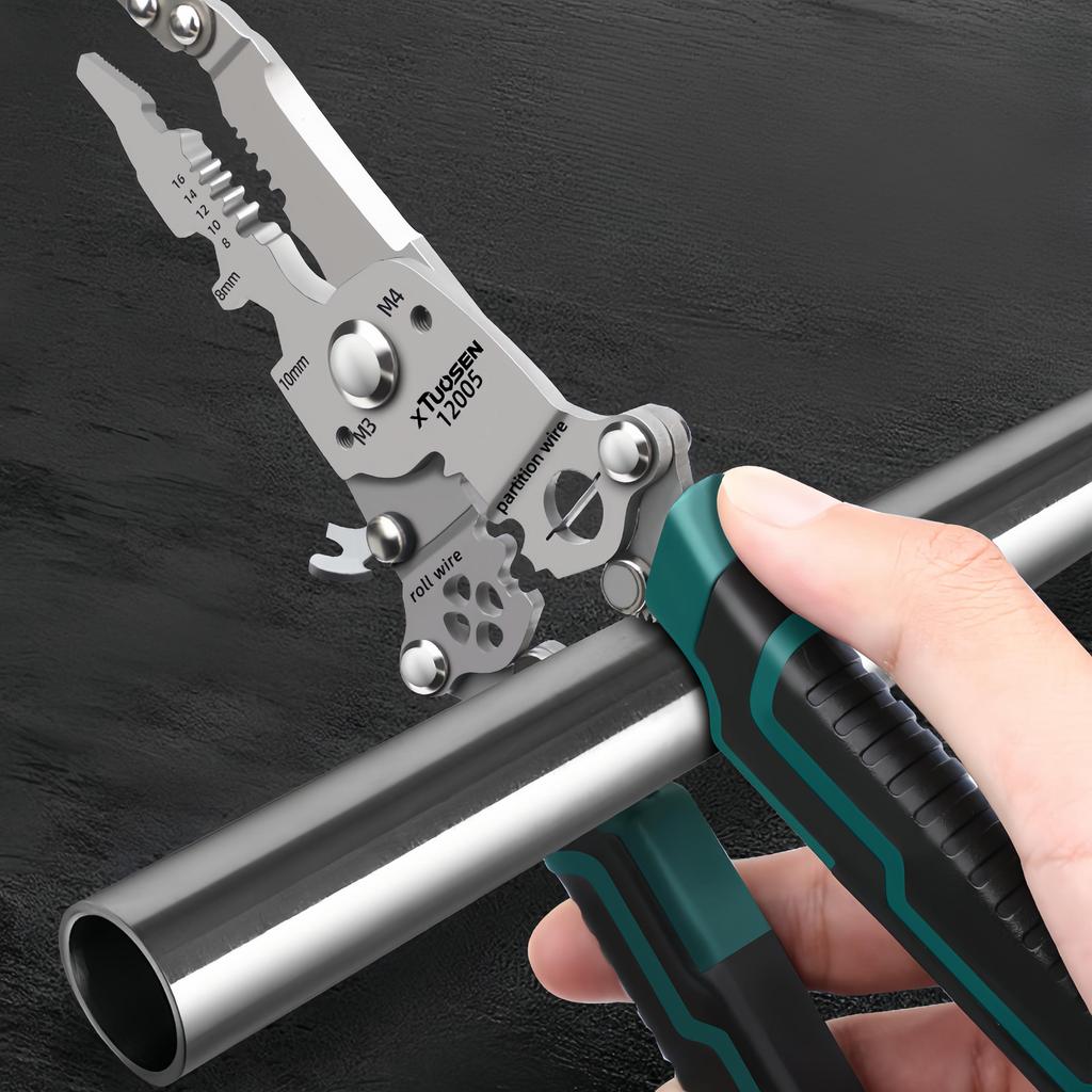 Многофункциональные кусачки 20 в 1 для электриков: Специальные складные клещи для зачистки проводов, кусачки для зачистки и протягивания проводов, расщепления и обжима проводов