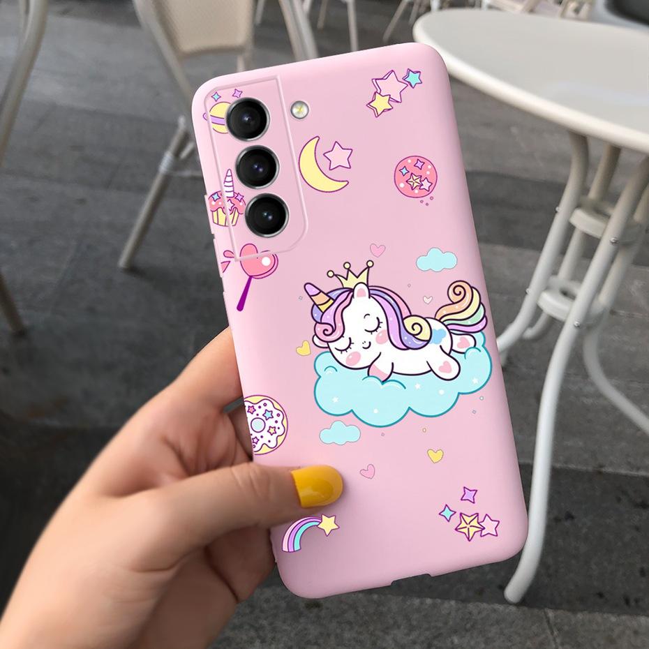 For Samsung Galaxy S22 5G Phone Case Cute Rainbow Milk Cow Painted Cover For Samsung S22 Plus S 22 Ultra Soft Silicon Fundas