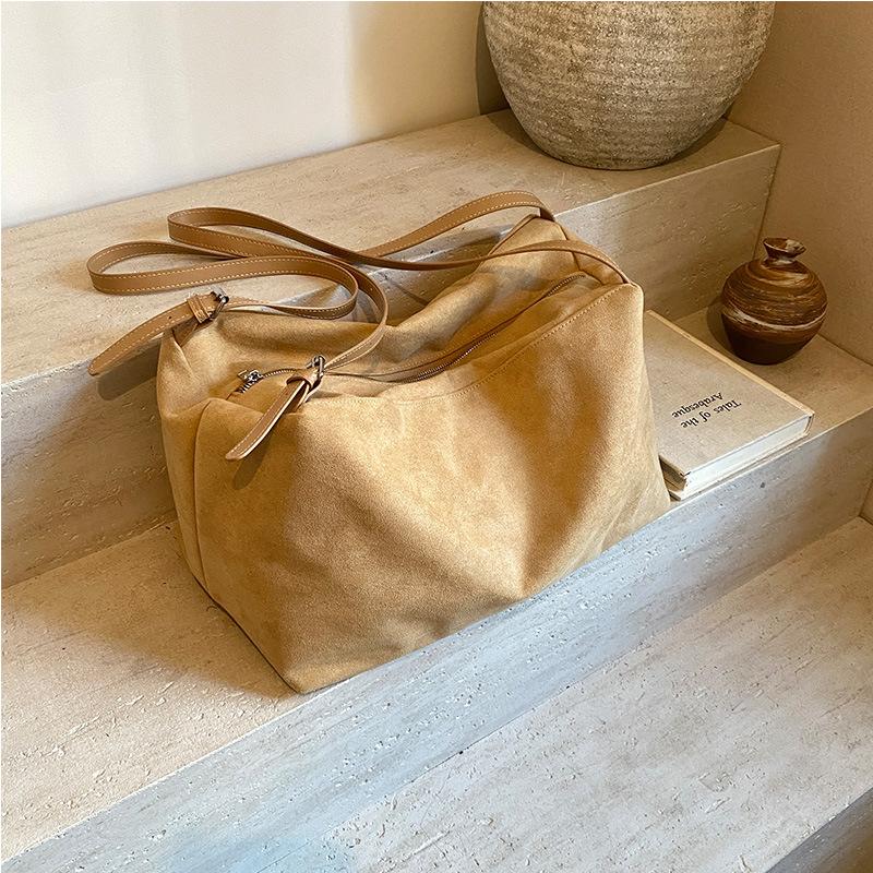 Slack Feeling большая вместительная сумка-подушка из ленивой замши, новая ретро-сумка на одно плечо для осени и зимы