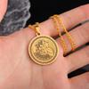 European and American Titanium Steel Hera, Queen of the Ancient Greek Gods, Round Brand Long Necklace