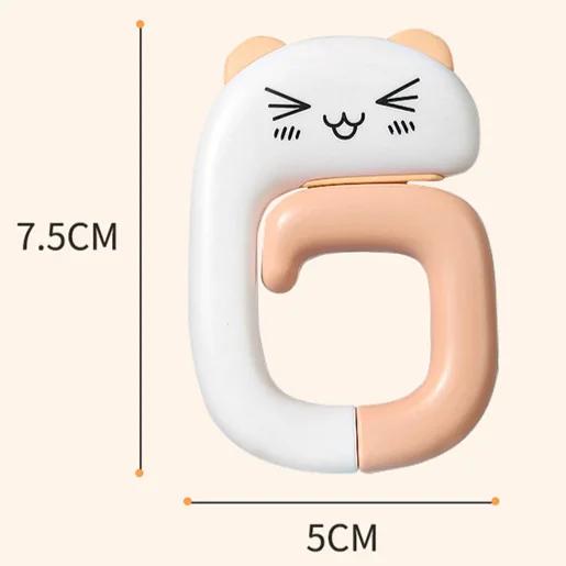 Strong Load-Bearing Desktop Bag Hook Table-Side Non-Slip Schoolbag Key Hanger Hook Foldable Cartoon Animal Hooks