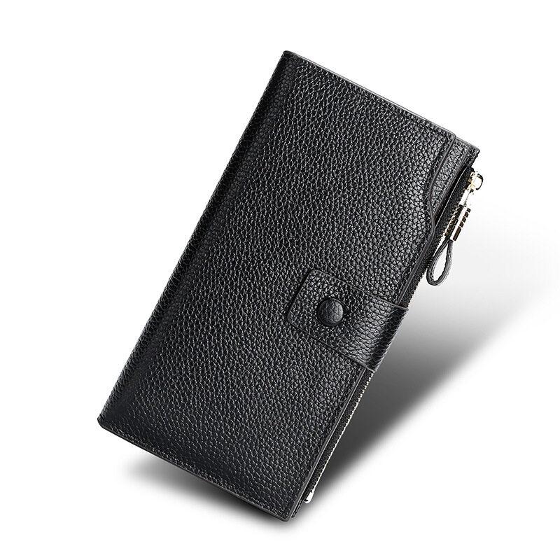 Женский клатч большой емкости с несколькими слотами для карт, RFID-держатель для удостоверения личности кредитной карты, длинные кошельки из натуральной кожи для женской сумки для мобильного телефона, кошелек