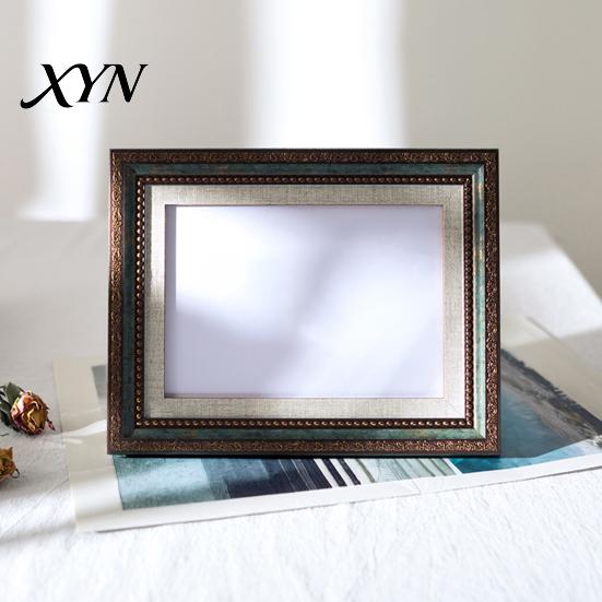 Multi-layer Cardboard Frame Vintage Photo Frame, Art Mat Picture for Tabletop Display High-density Carving & Wall Mount, Decorative Studio Portrait