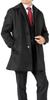 OUTLET FACTORY Bonded Trench Coat with Removable Padded Liner and Size M Men's Business-Style Water-Repellent Finish, Black,