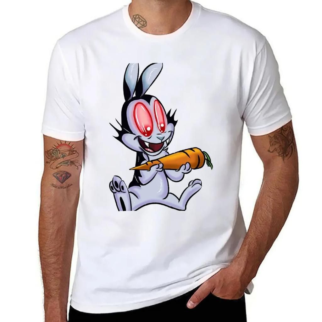 Rabbit Vampire Cartoon T-Shirt Aesthetic clothing custom t shirt shirts men graphic