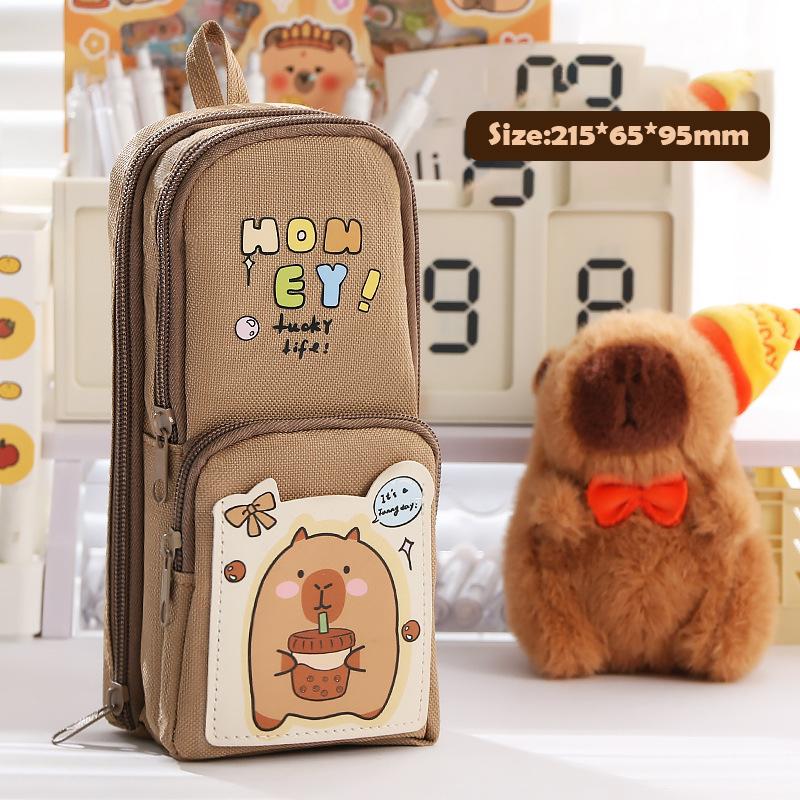 Мультяшная Капибара Панда Чиикава Большая вместимость школьный портфель в форме пенала многофункциональная сумка для карандашей сумка-держатель для канцелярских принадлежностей