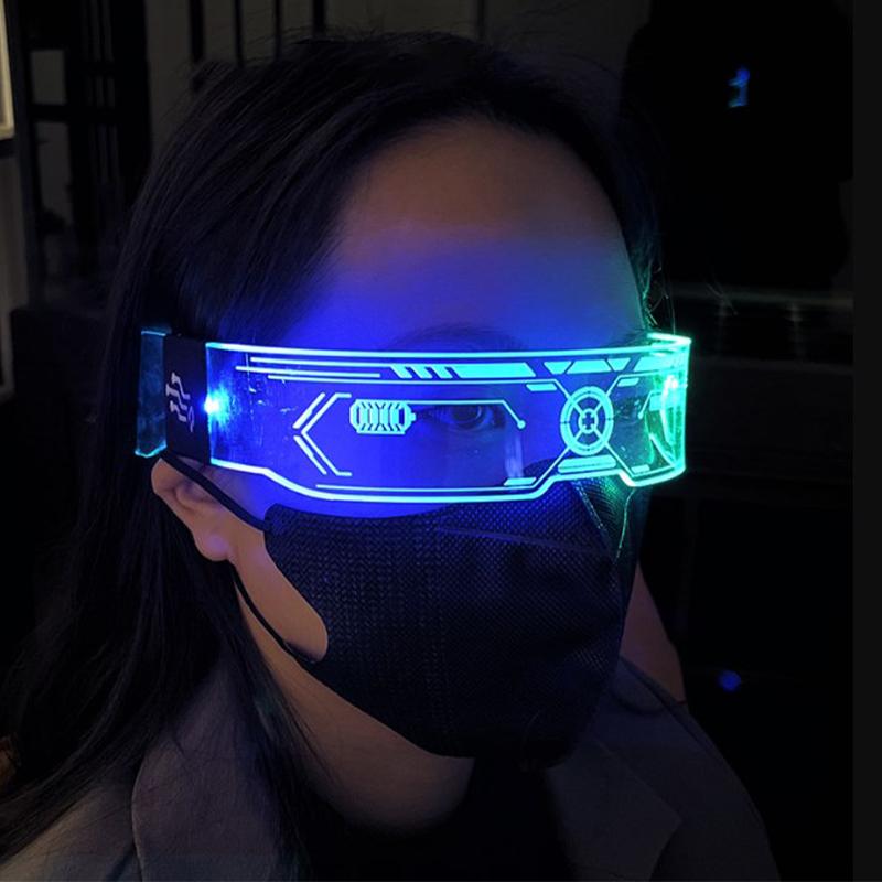 Luminous Decorative Glasses Neon Party Decoration Led Sunglasses For Nightclub Dj Dance Music Festival Rave