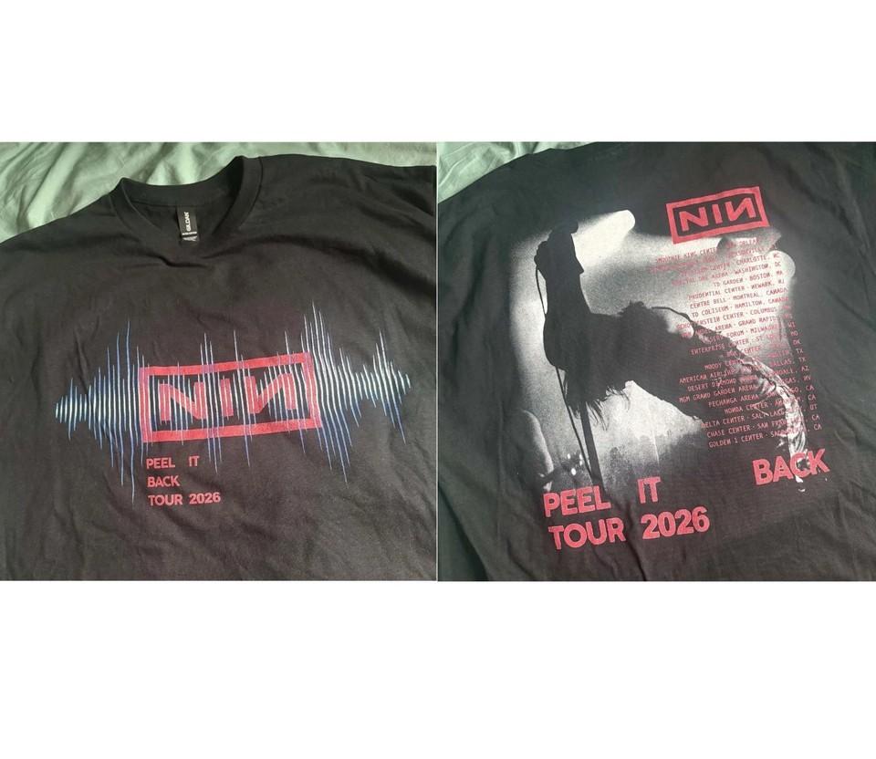 New NIN Nine Inch Nails 2026 Peel It Back Tour T-Shirt Unisex T-Shirt