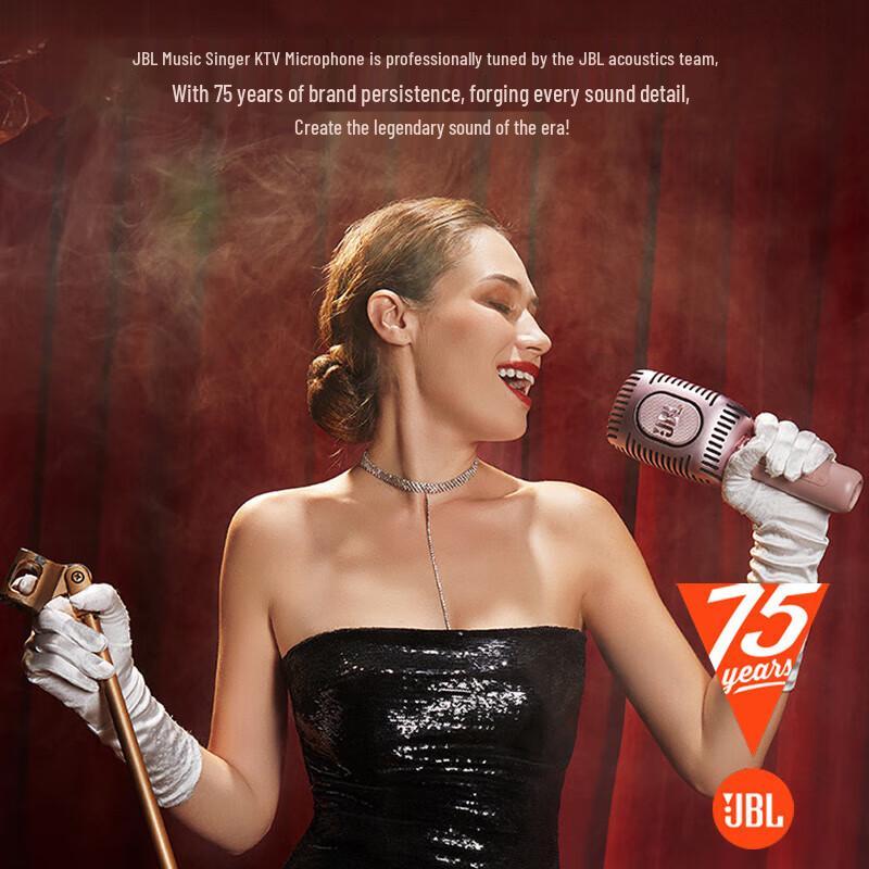 JBL KMC650 Wireless Karaoke Microphone with Integrated Speaker