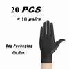 100/50/20PCS Black Nitrile Gloves Thickened Disposable Gloves for Cleaning Hairdressing  Waterproof Dishwashing Tattoo Glove