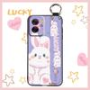 Silicone Cartoon Phone Case For MOTO G55 5G Anti-dust Phone Holder Cute Anti-knock Wrist Strap Soft case Fashion Design