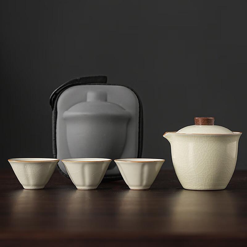 Портативный чайный набор Haofeng Muyen Ru Kiln