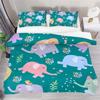 Cartoon Elephant Lovely Animal Theme Comfortable Duvet Cover Pillowcase Bedding Set Children Bedroom Decoration Home Textile