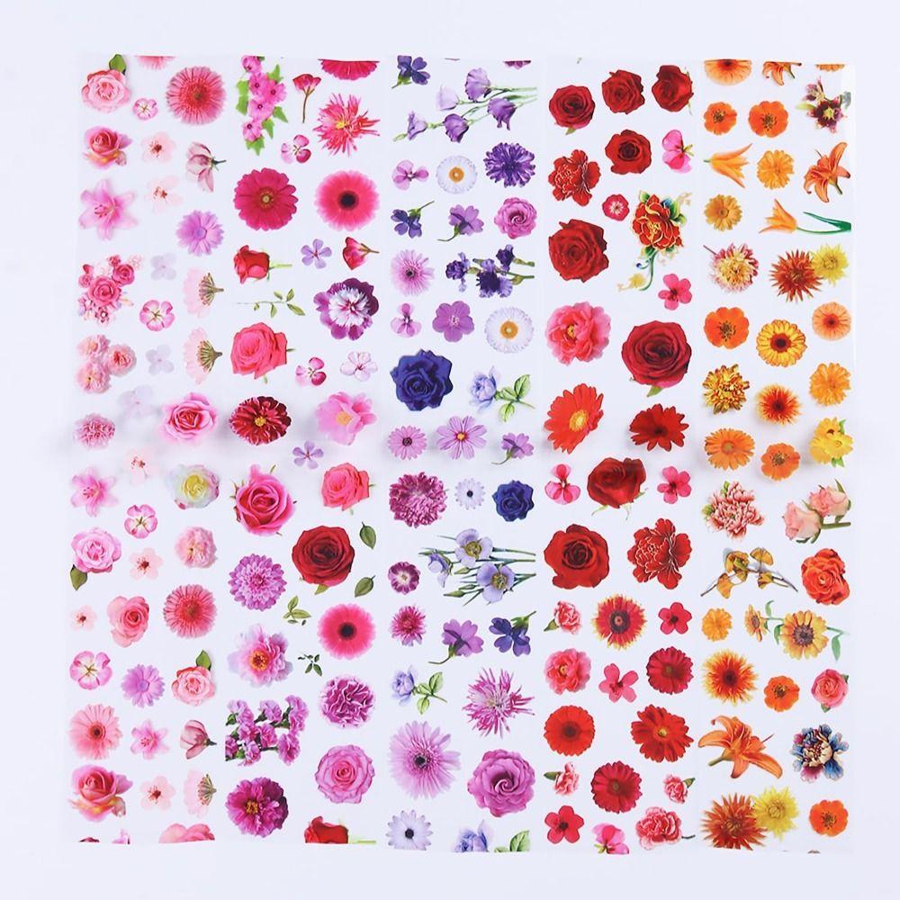 Rose Flowers Nail Design Stickers Daisy Nail Art Foil 10 Sheets Flower Nail Foils DIY Manicure