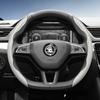 KTDJ9 Подходит для Skoda Рулевое колесо с текстурой под карбон, с сегментированным дизайном и быстрой фиксацией, долговечное, для Octavia