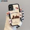 KEYSION Cartoon Cute Plush Embroidery Case for Infinix Hot 11 Play with Lanyard PU Leather Shockproof Phone Cover for Infinix Hot 10 9 Play