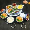 Buckle Mini Bowl Food Keychain Key Ring Simulation Chinese Food